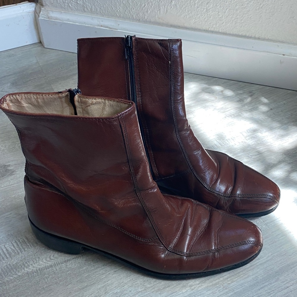 Vintage Men’s Rustic Brown Western Chelsea Leather boot size 9.5